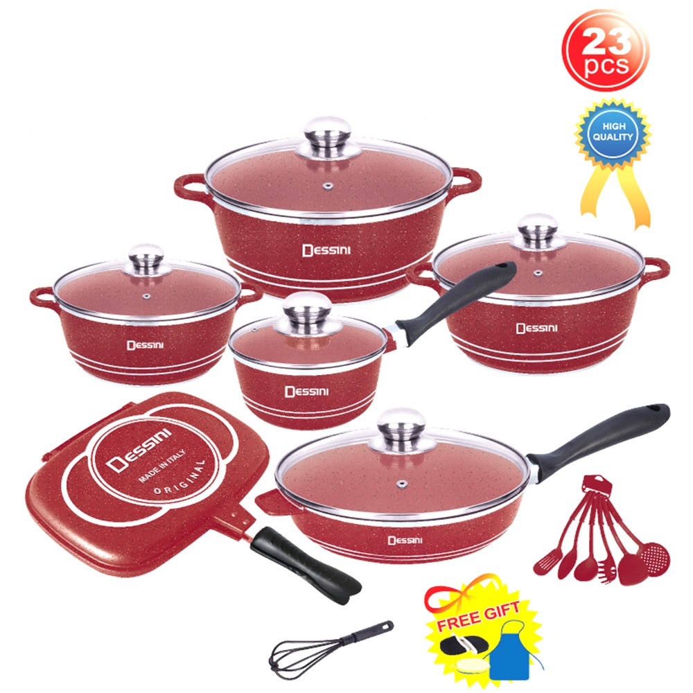 Dessini 23 pcs Marble Non-stick Cookware Sets