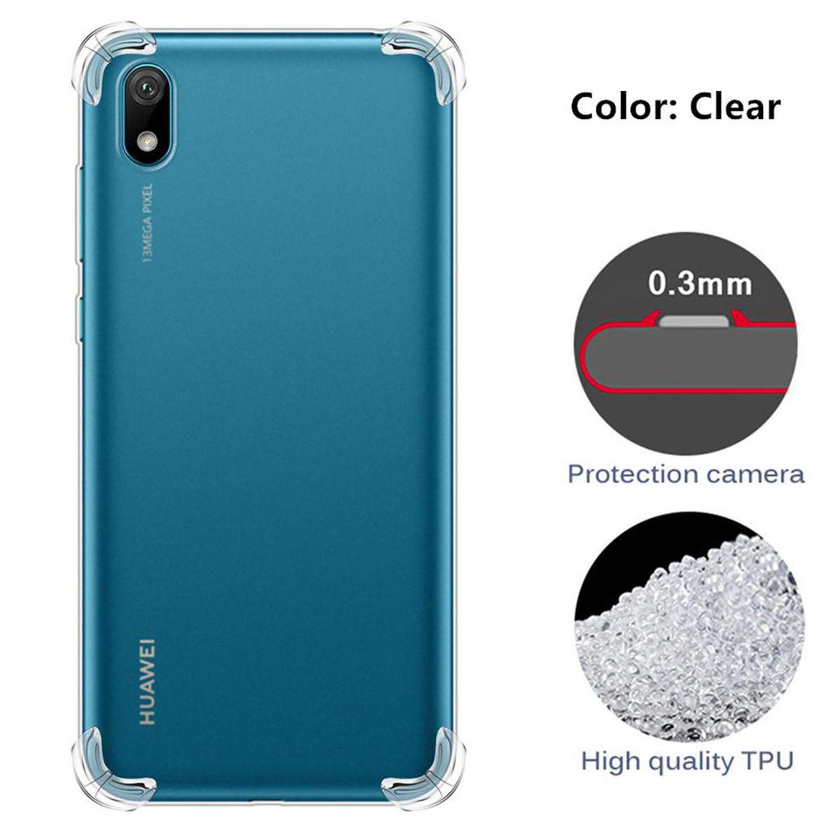 COPHONE Cover Compatible Huawei Y5 2018, Cover Trasparente Huawei Y5 2018 Silicone Case Molle di TPU Sottile Custodia per Y5 2018