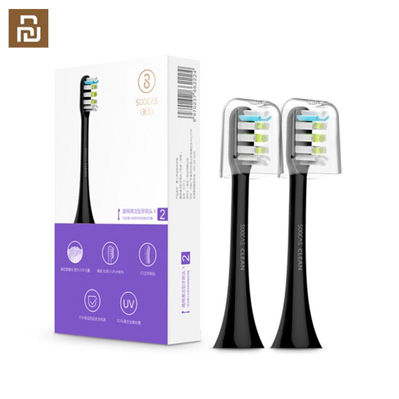 Original 2PCS SOOCAS Replacement Toothbrush Head for SOOCAS / SOOCARE X3 Mi Home APP Control Bluetooth Teethbrush. 