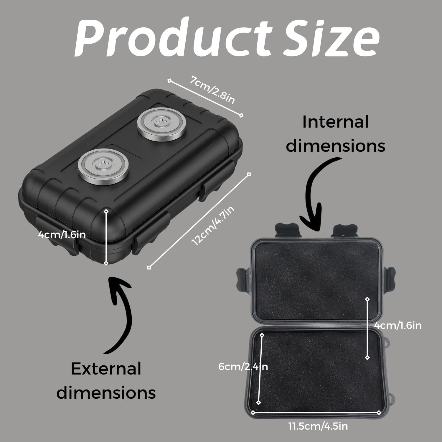Mini Magnetic Key Box Car Hide Key Magnetic Waterproof Magnetic Key Holder Multipurpose Key Holder for Under Car Rust-Proof box. 