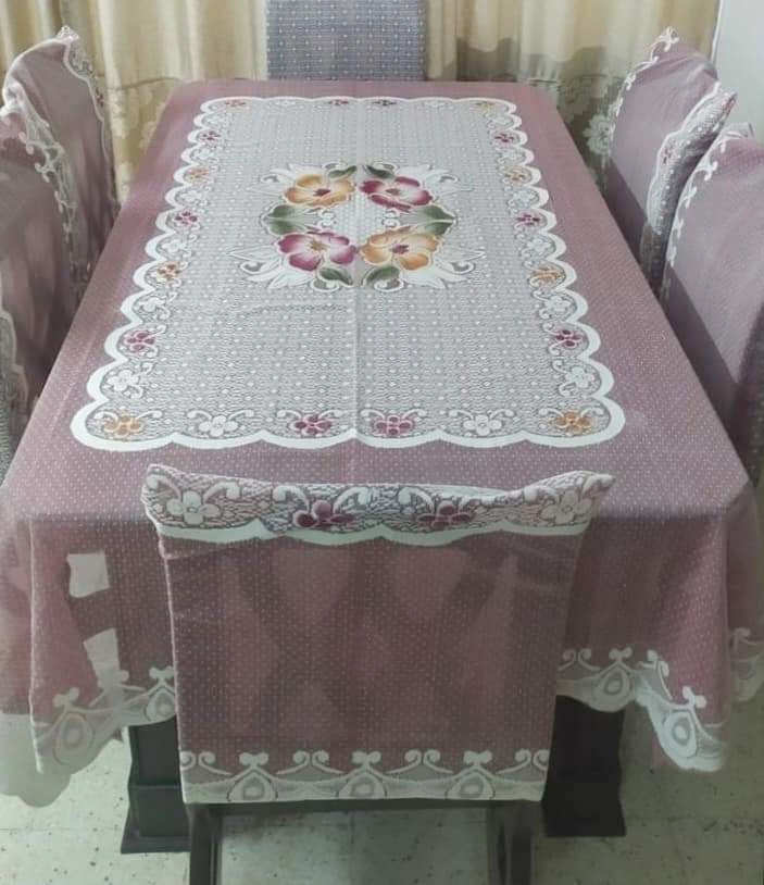 6 Chair Dining Table Cloth (Not Chair Cover) - Dress Up Your Dining Table With This Elegant Table Cloth. 