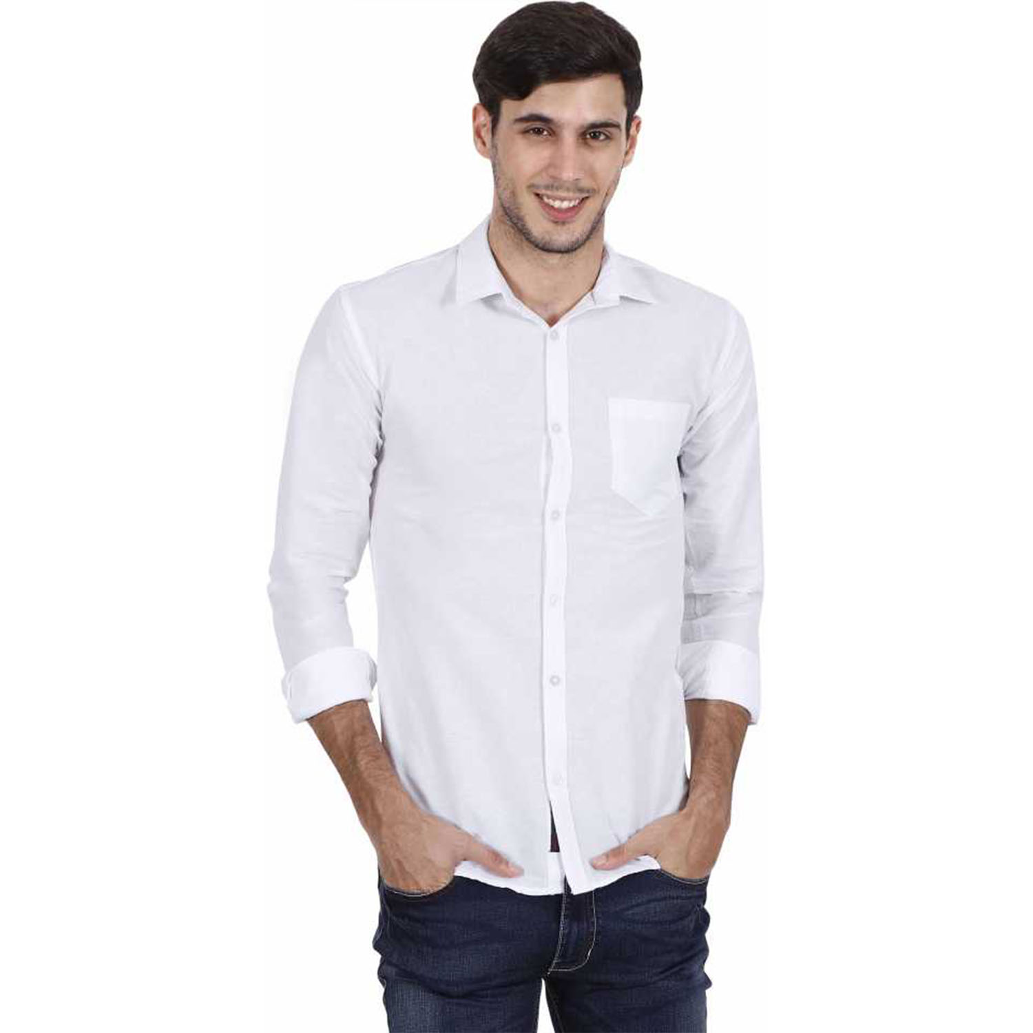 Long Sleeve Casual Shirt - White