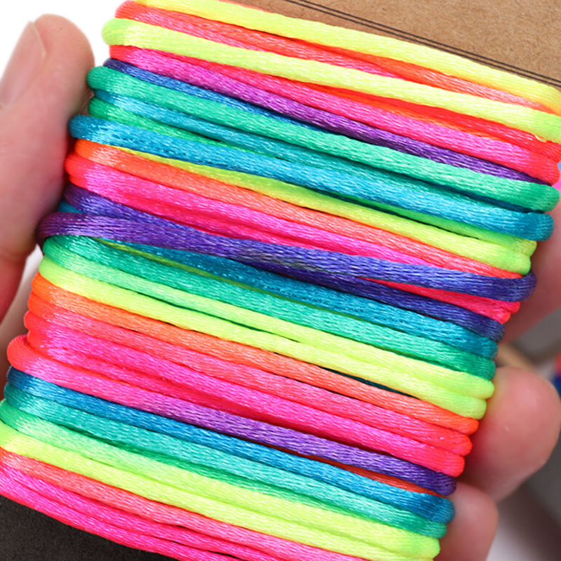 10M 2.5mm Multicolor Thread Cord Braided Bracelet String Knitting Yarn Rope. 