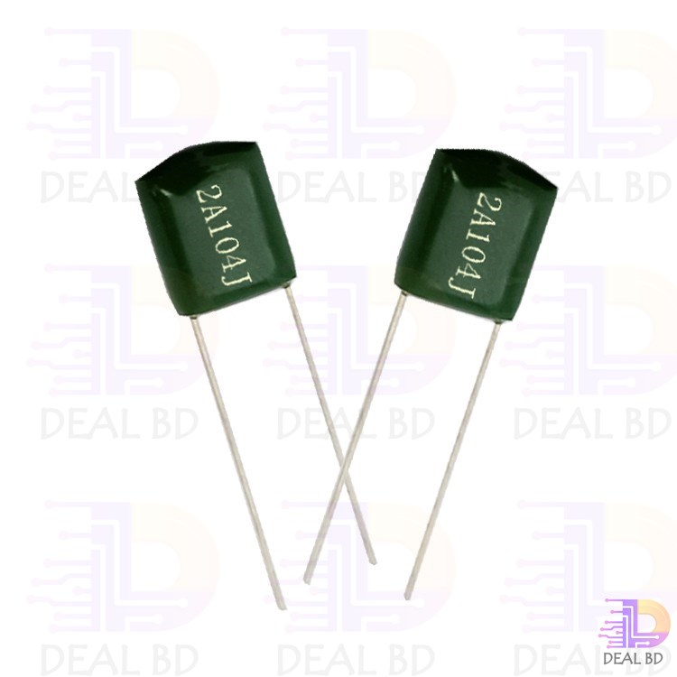 Mylar Polyester Film 2A104J Capacitor 100nF 100V-25Pcs. 