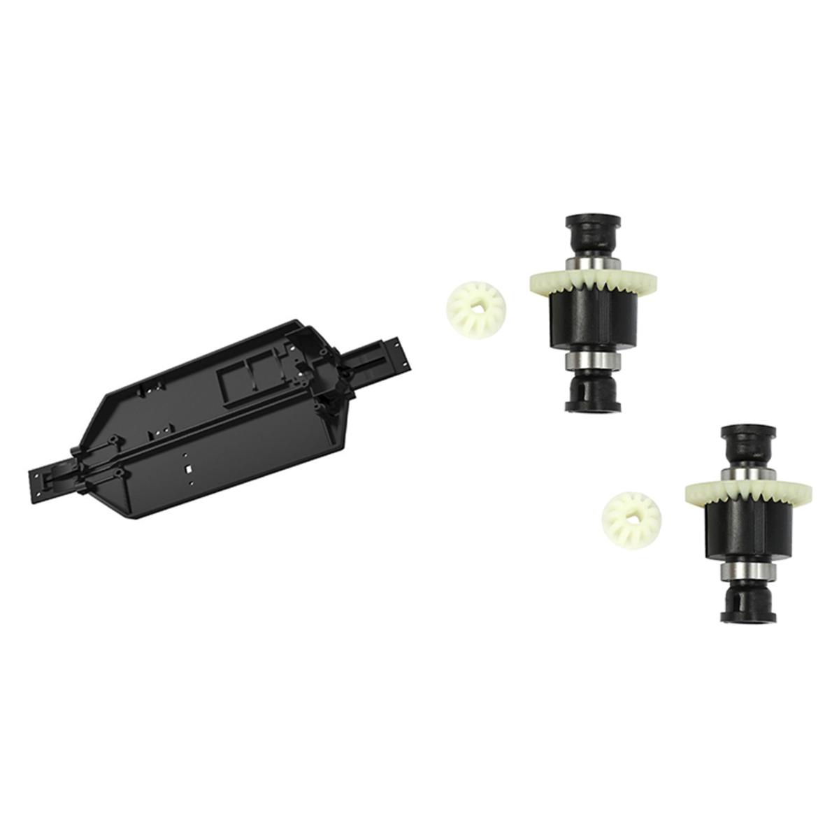 2 Set RC Car Part: 1 Pcs Chassis Body Frame Board & 1 Set RC Car Differential Assembly