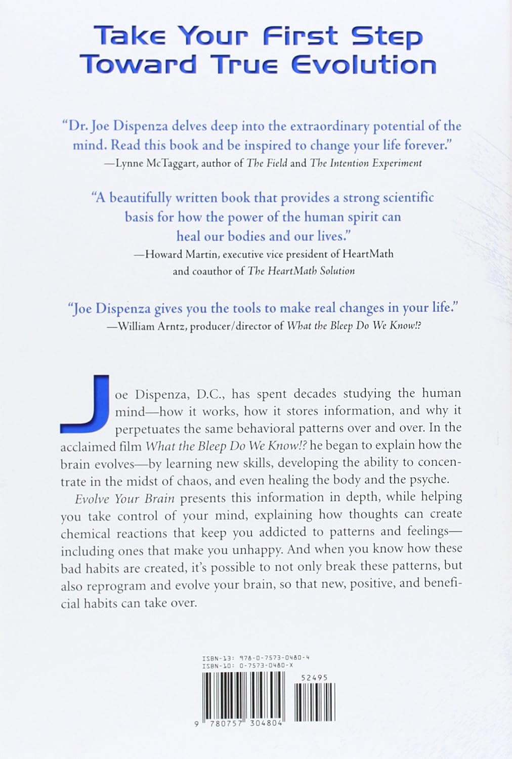 Evolve Your Brain: The Science of Changing Your Mind by Joe Dispenza DC (Paperback). 