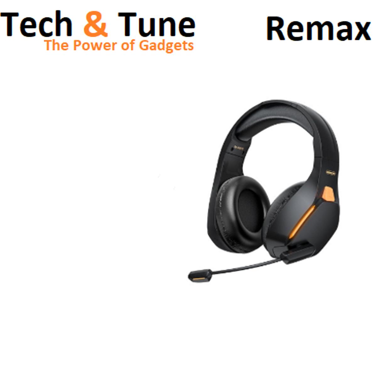 REMAX RB-680HB Kinyin Series Wireless Gaming Headset Over Ear Bluetooth Gaming Headset can use 16 Hours RGB Headphones with stowable Mic. 