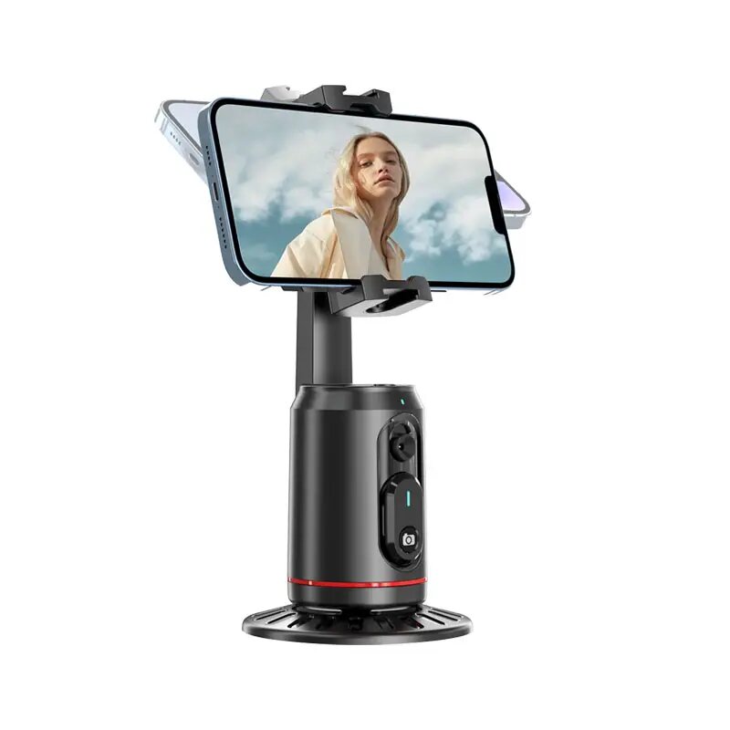 Retrack Q02 AI Tracker 360° Auto Face Tracking Smart Selfie Gimbal Stabilizer Fill Light Tripod With Type-C.