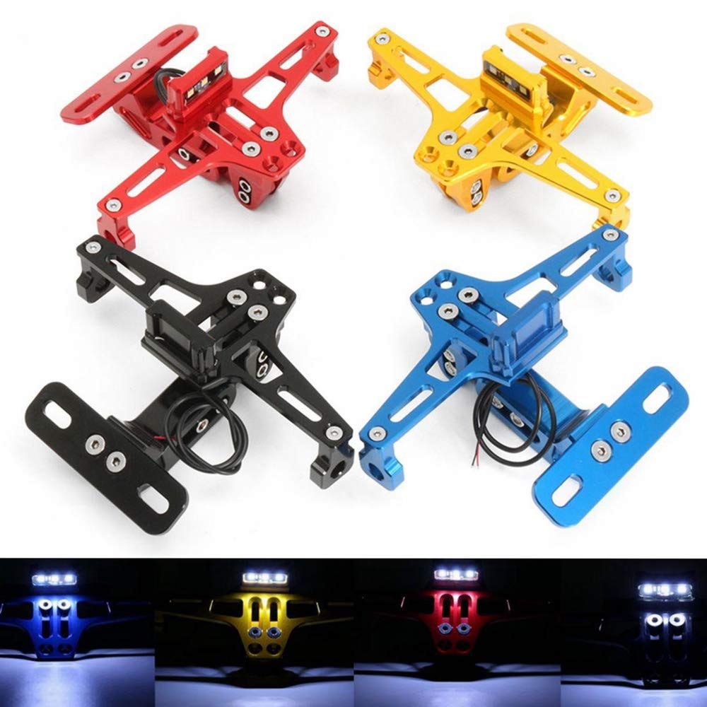Motorcycle Tail Tidy CNC Adjustable Number Plate Holder Universal Motorcycle License Plate Holder