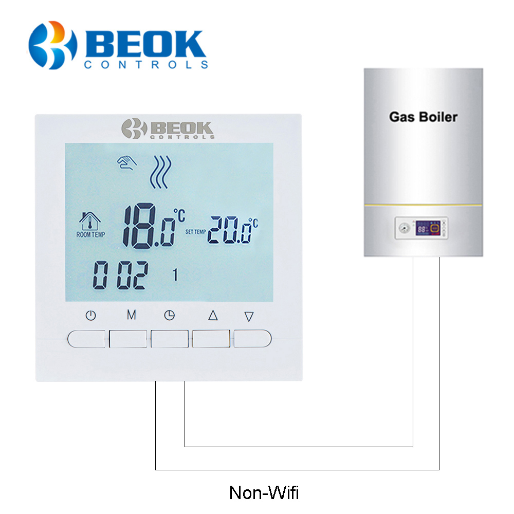 Wifi / Non-Wifi Room Heating Thermostat Temperature Controller for Gas Boilers Weekly Programmable  BOT-313
