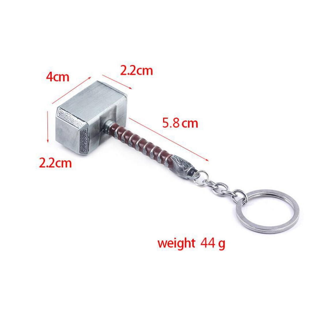 Thor Hammer Alloy Key Ring  Silver ST Metal. 