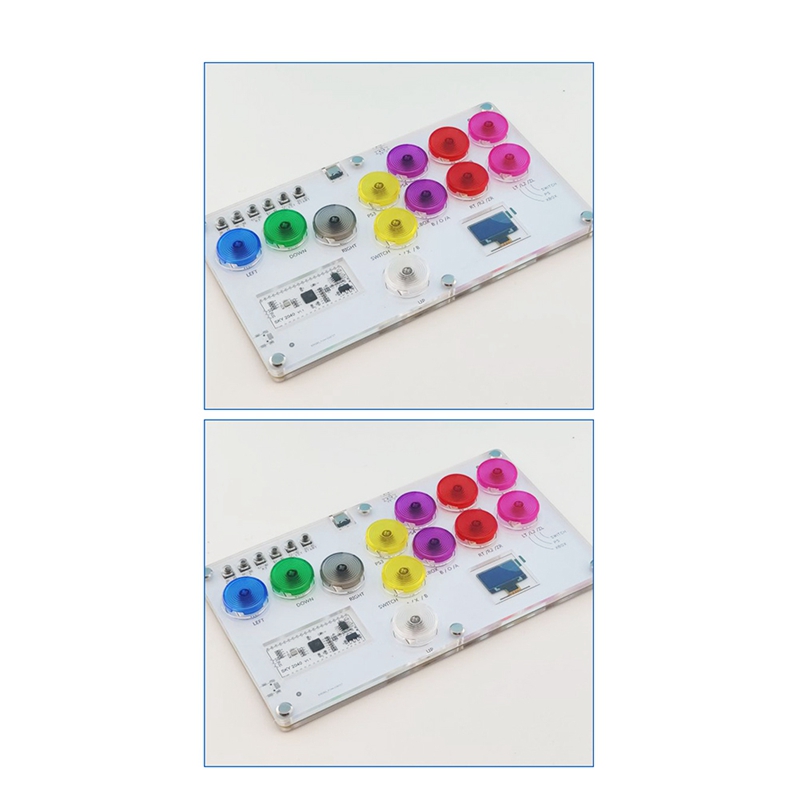 RP2040 Joystick Fighting Keyboard For Hitbox Raspberry Pi Street Fighter 6 Tekken Game Covered Punk For PS4 Joystick. 