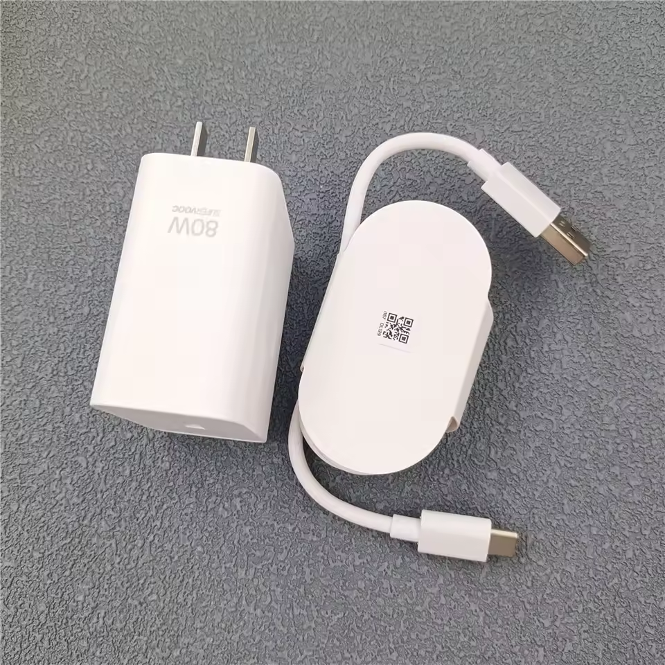Realme SUPERVOOC 80W Power Adapter with Type C Cable. 