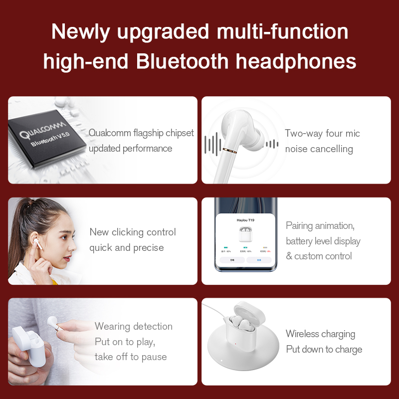 Haylou T19 Noise Canceling In-ear Bluetooth Headset APTX High Quality call
