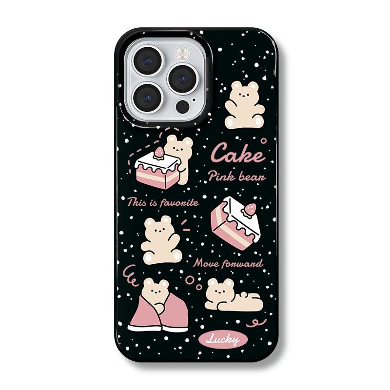 Zhitai 13/12Promax Apple 15 mobile phone case iphone14Pro jelly case 11 suitable for 7 cartoons 8 anti-fall