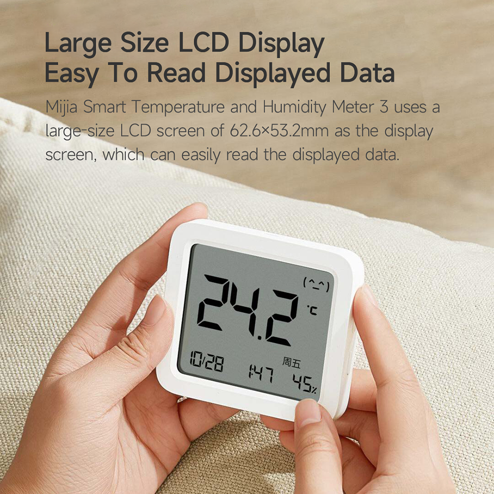 Mijia Temperature Humidity Sensor 3 Support Bluetooth Smart LCD Screen Digital Thermometer Hygrometer Meter Work With Mijia App. 