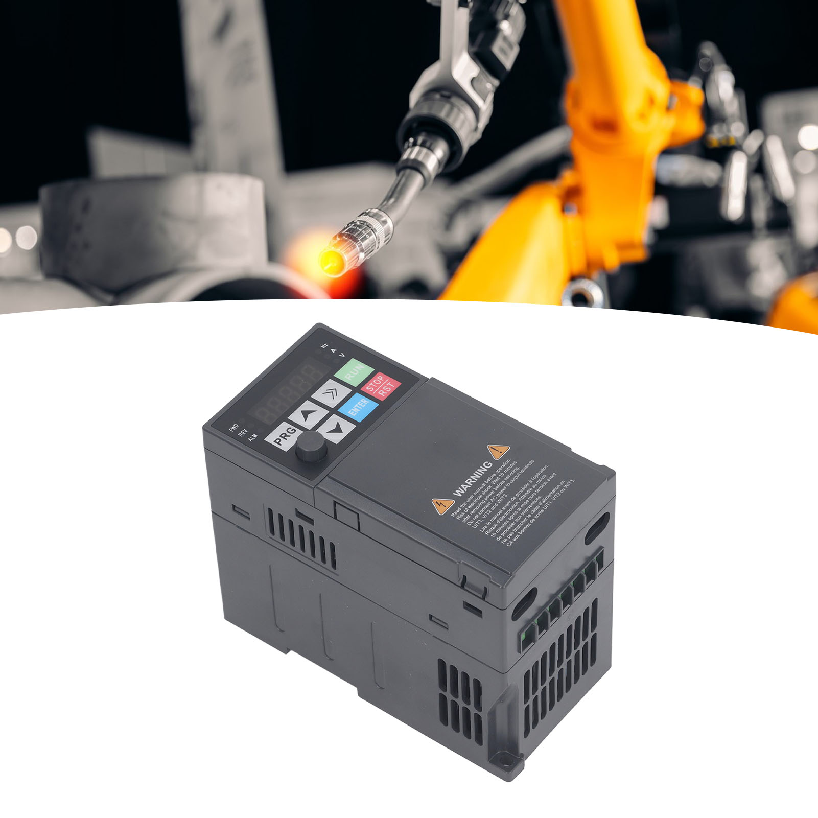 VFD Frequency Inverter 2.2KW 0-320Hz Output 50 60Hz Input Digital Display AC380V User Friendly for Motor. 