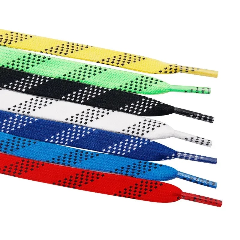 Skate Laces 8Different Length Dual Layer Braid Extra Reinforced Tips Waxed Tip Design Suit For Ice Hockey Skate Hockey Shoelace. 