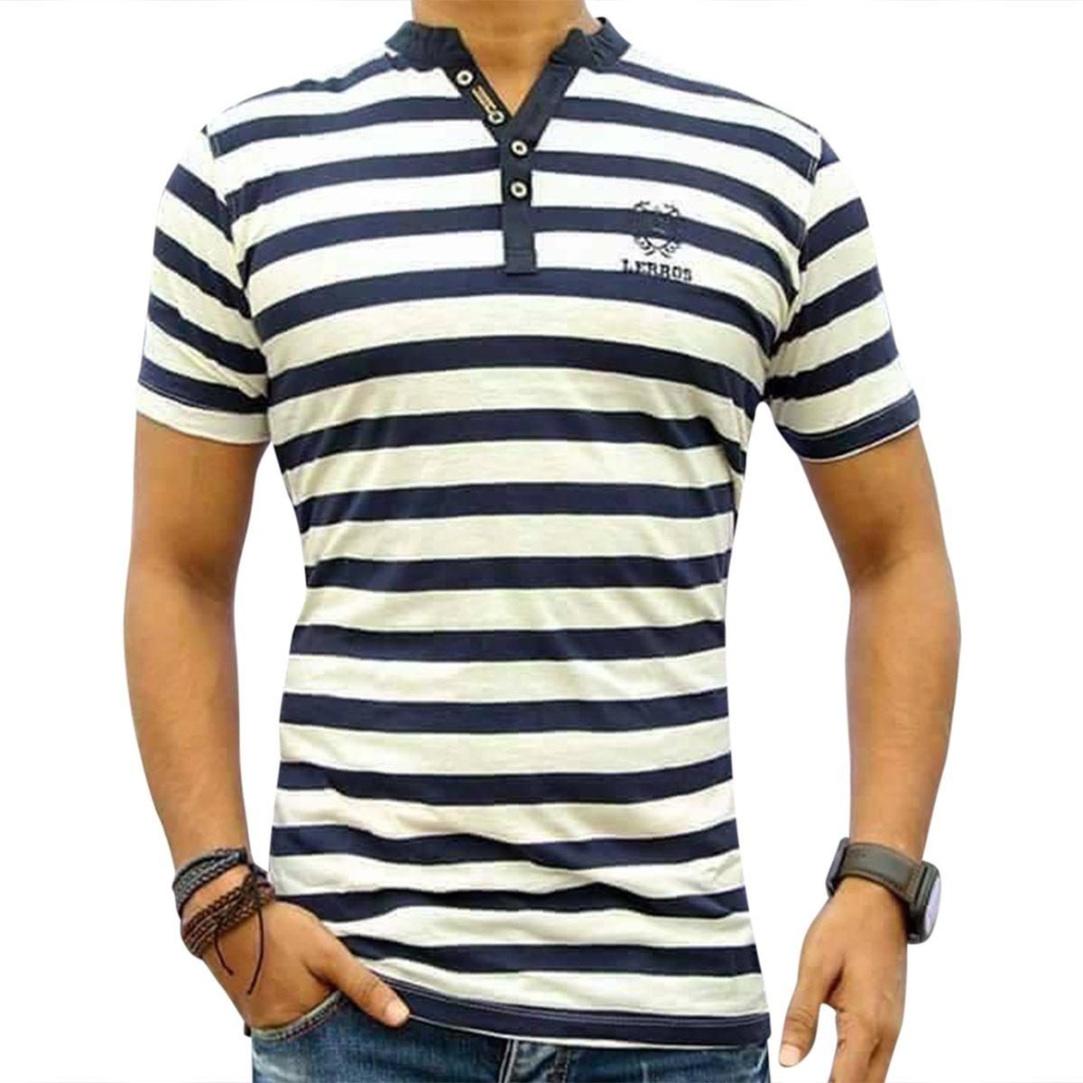 Van Collar T-Shirt for Men 