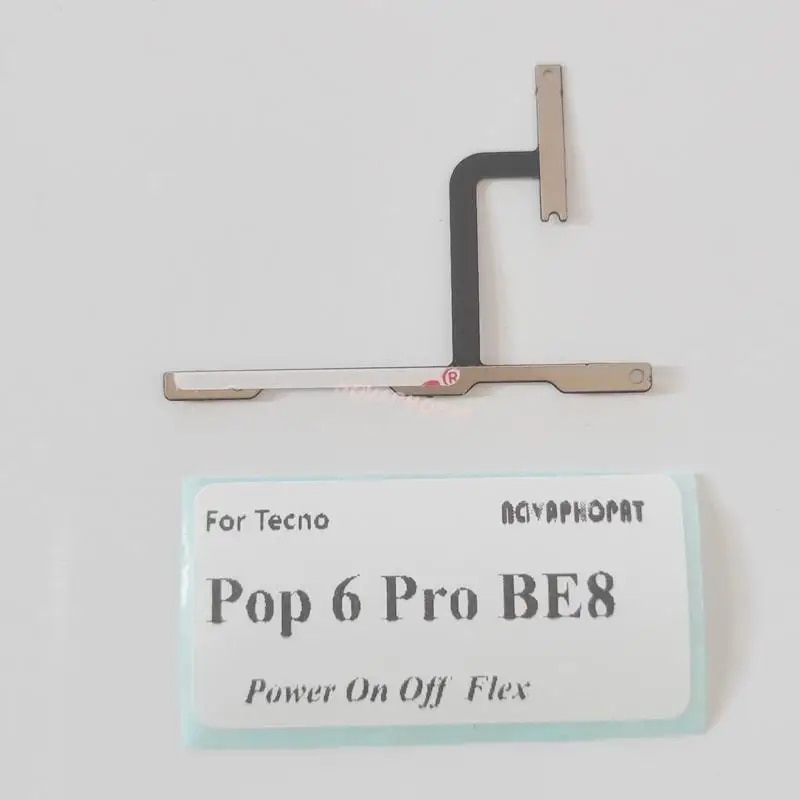 Top For Tecno Pop 6 Pro BE8 Power On Off Volume Up Down Ribbon Power Button Flex Cable. 