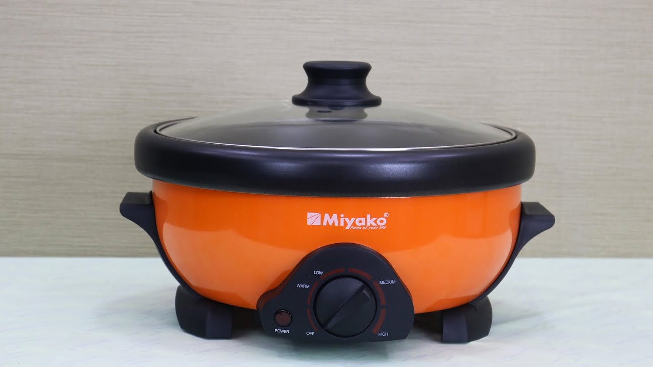 4 Liter Miyako MC-350D Full Automatic Multi Cooker, Electric curry cooker with Removable nonstick pan cooking and warming system. 