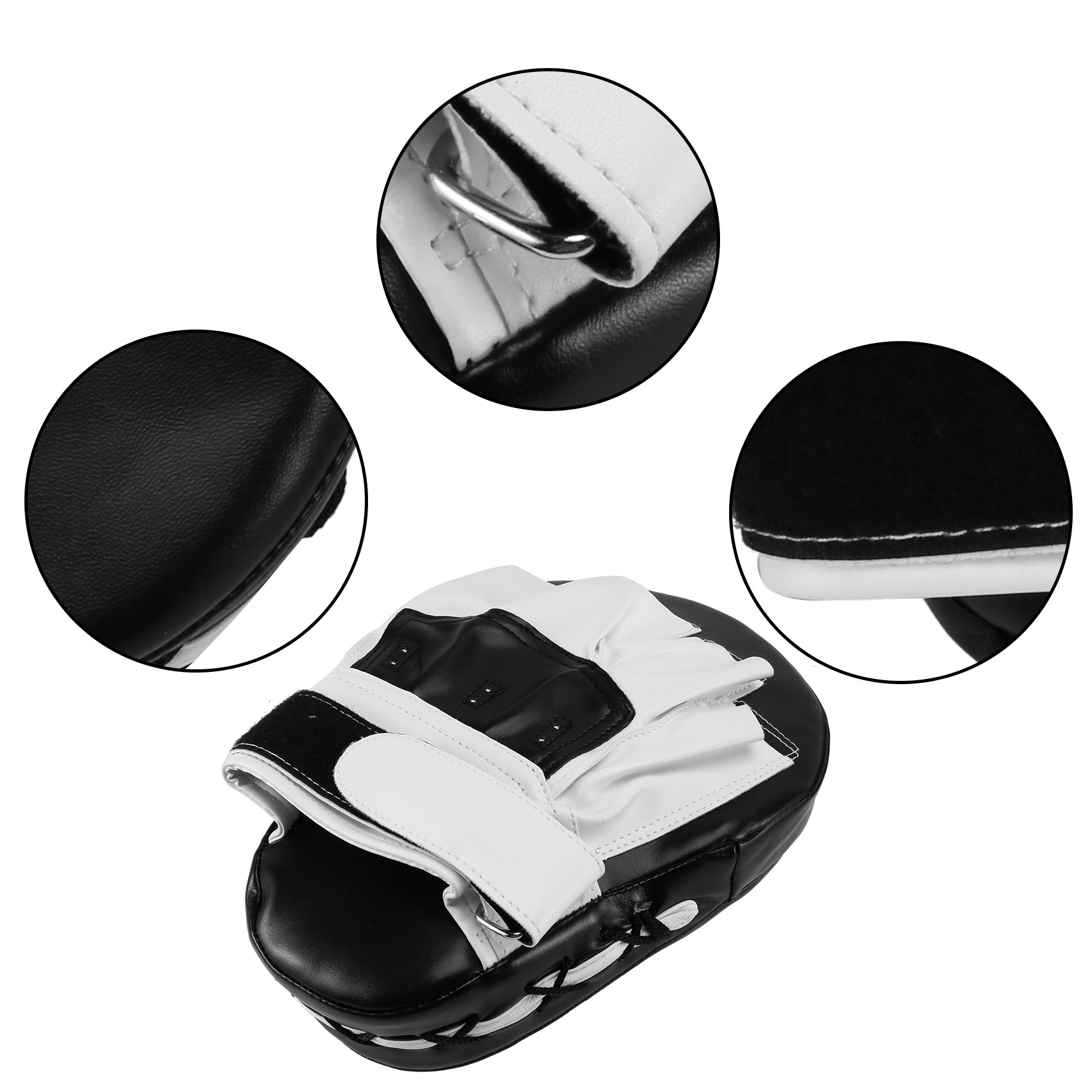 Boxing Leather Punch Focus Mitts,Target Training Hand Pads for Karate. 