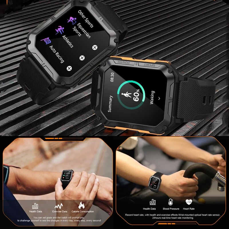 CanMixs Smart watch IP68 Waterproof Women smartwatch for men Calculator Bluetooth Call Sport watches Android iOS Fitness Tracker. 