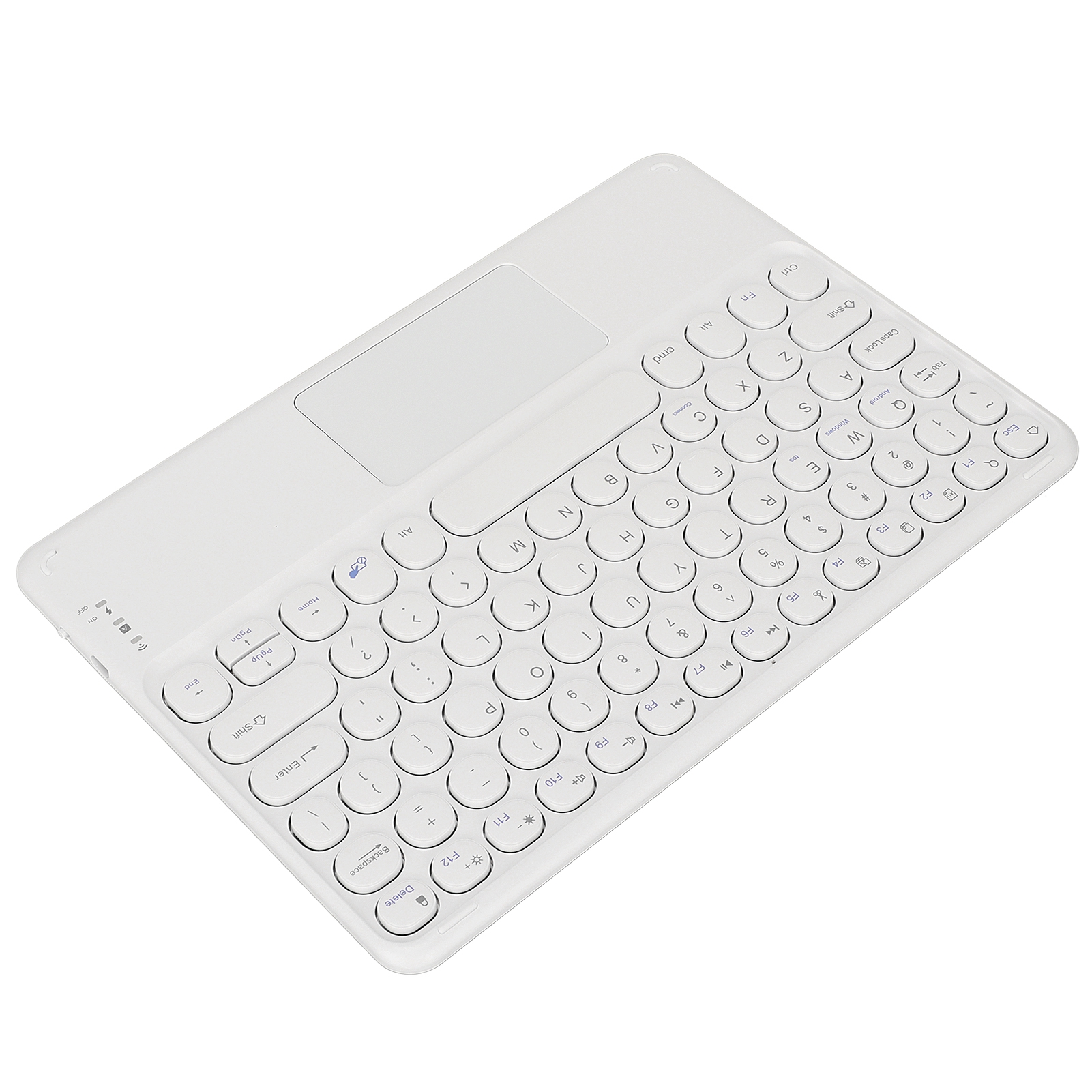 Wireless Bluetooth Keyboard, 13 Shortcut Keys Bluetooth Keyboard Round Keycap for Office. 