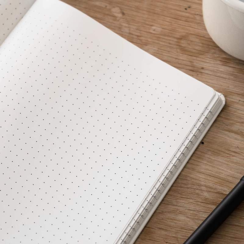 Papertree Doted Note Book & Grid Note Book A5 size Brown cover. 