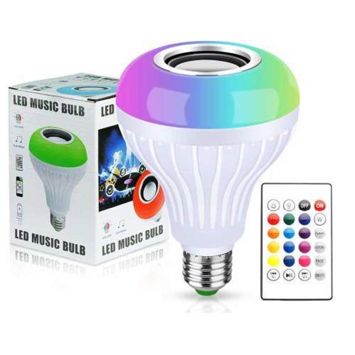 LED Music Bulb Bluetooth4.0 Light Speaker- Multi-color changing E27 12W LED light bulb with Remote Control for Home/Stage. 