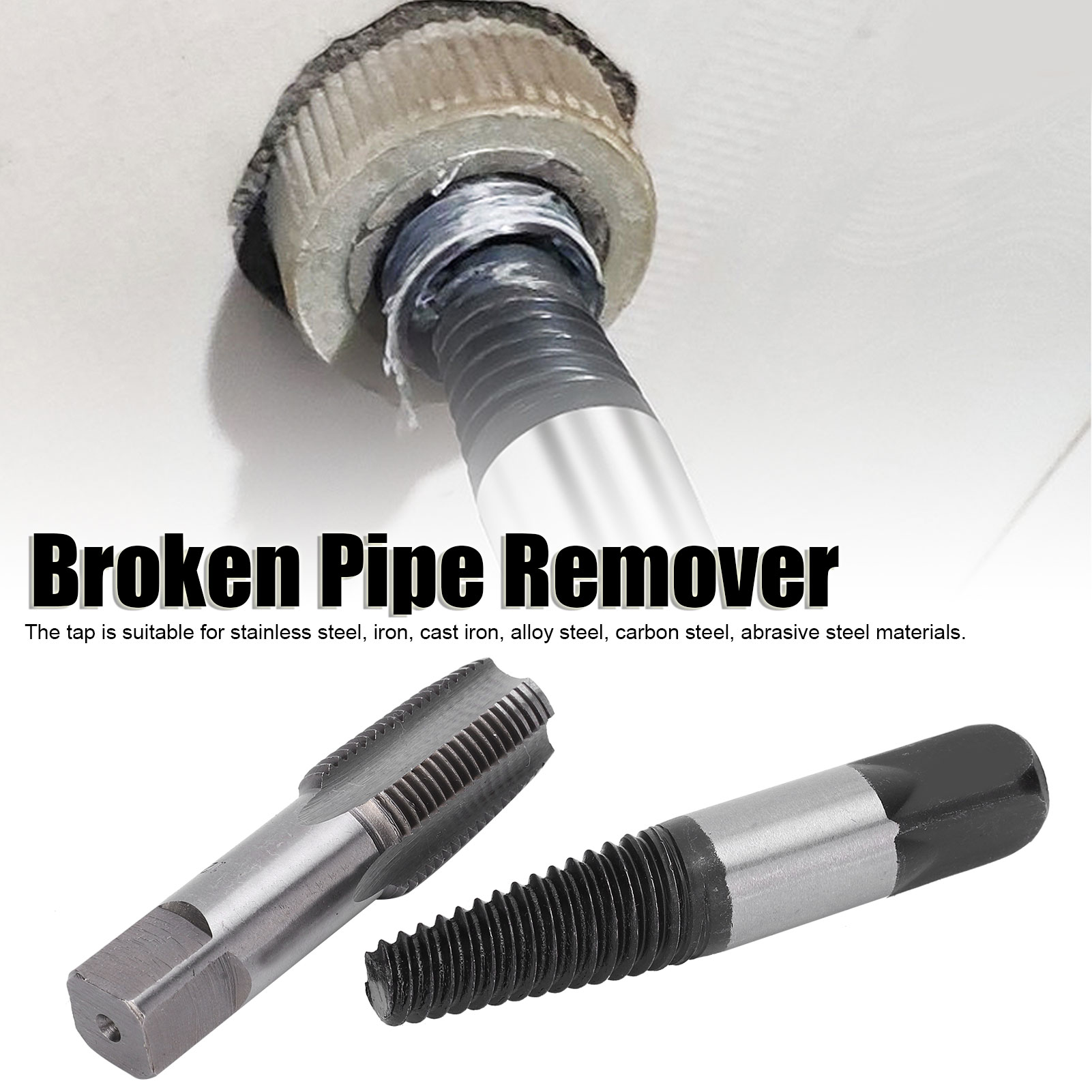 Pipe Extractor with Tap 1/2in Thread Removal Repair Manual Broken Remover Tools. 