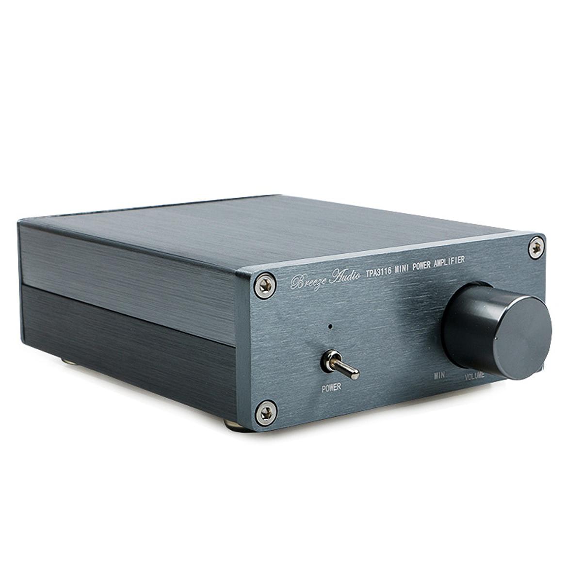 Audio BA100 HiFi Class D Audio Digital Power Amplifier NE5532P TPA3116 Advanced 2*100W Mini Aluminum Enclosure amp - AMP and DC24V