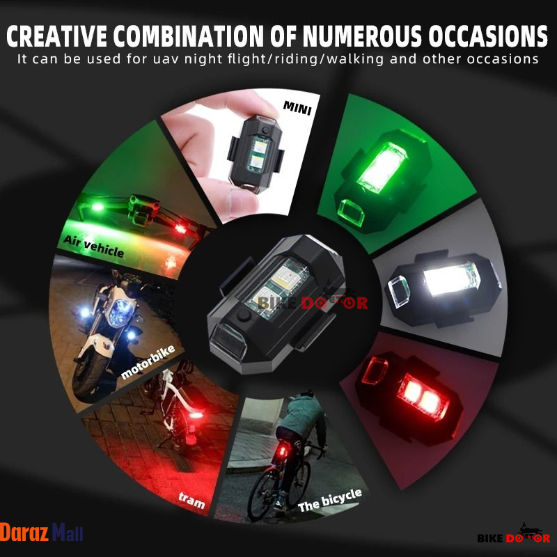7 color Blinking LED Light for Drone, Motorcycle & Car (Made in China). 