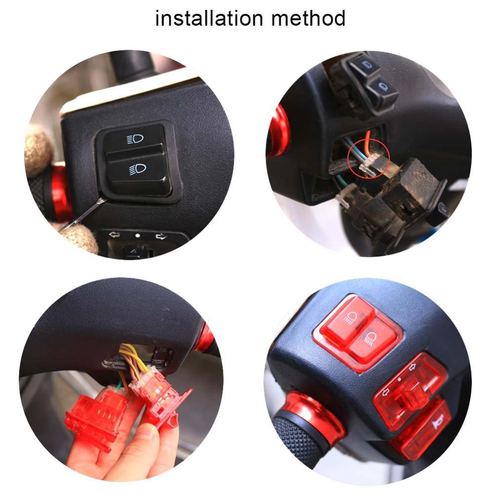 5pcs Motorcycle Head Light Horn Dimmer Turn Signal Starter Single Switch Button For GY6 50CC 125CC 150CC Moped Scooter. 