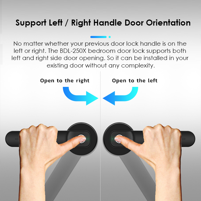 Smart Door Lock For Bedroom Zymak BDL250X Bedroom Door Lock With Fingerprint Tuya App And Key Biometric Door Lock Fingerprint Door Lock. 