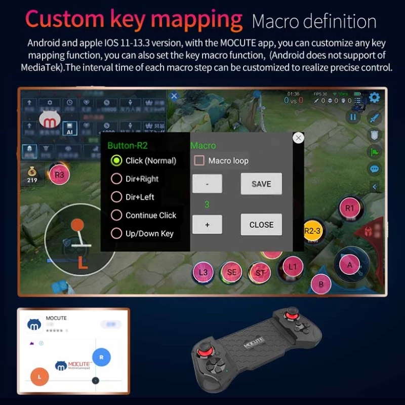 Gamepad For iPhone Android Cell Phone Control Bluetooth Controller Trigger Pubg Mobile Joystick Gaming Smartphone Mando Game Pad. 