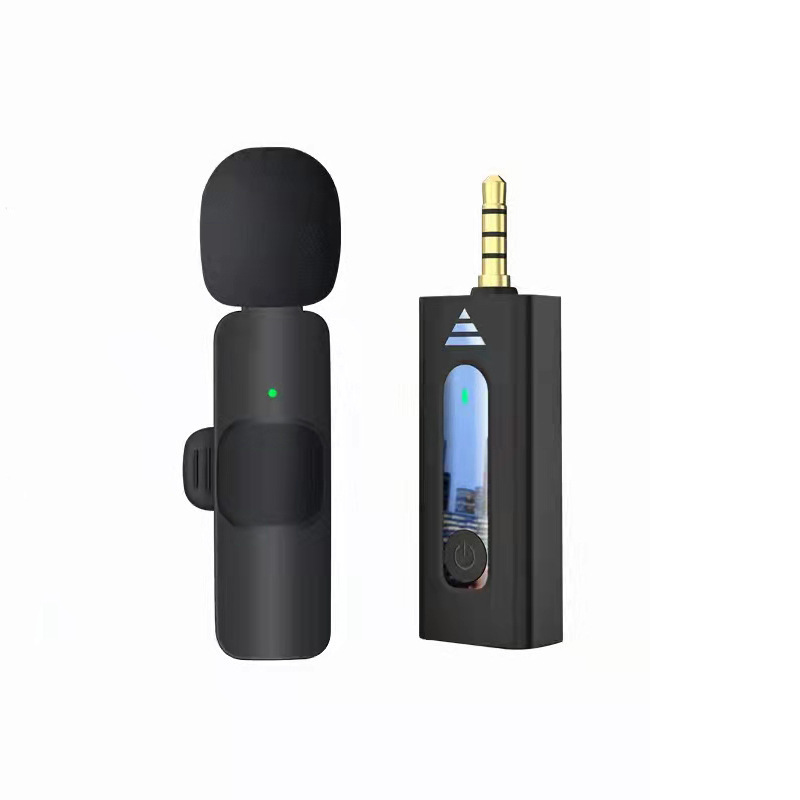 Wireless microphone, Bluetooth Douyin live microphone, 3.5 live sound card, lavalier microphone, one drag, two lavalier microphones. 