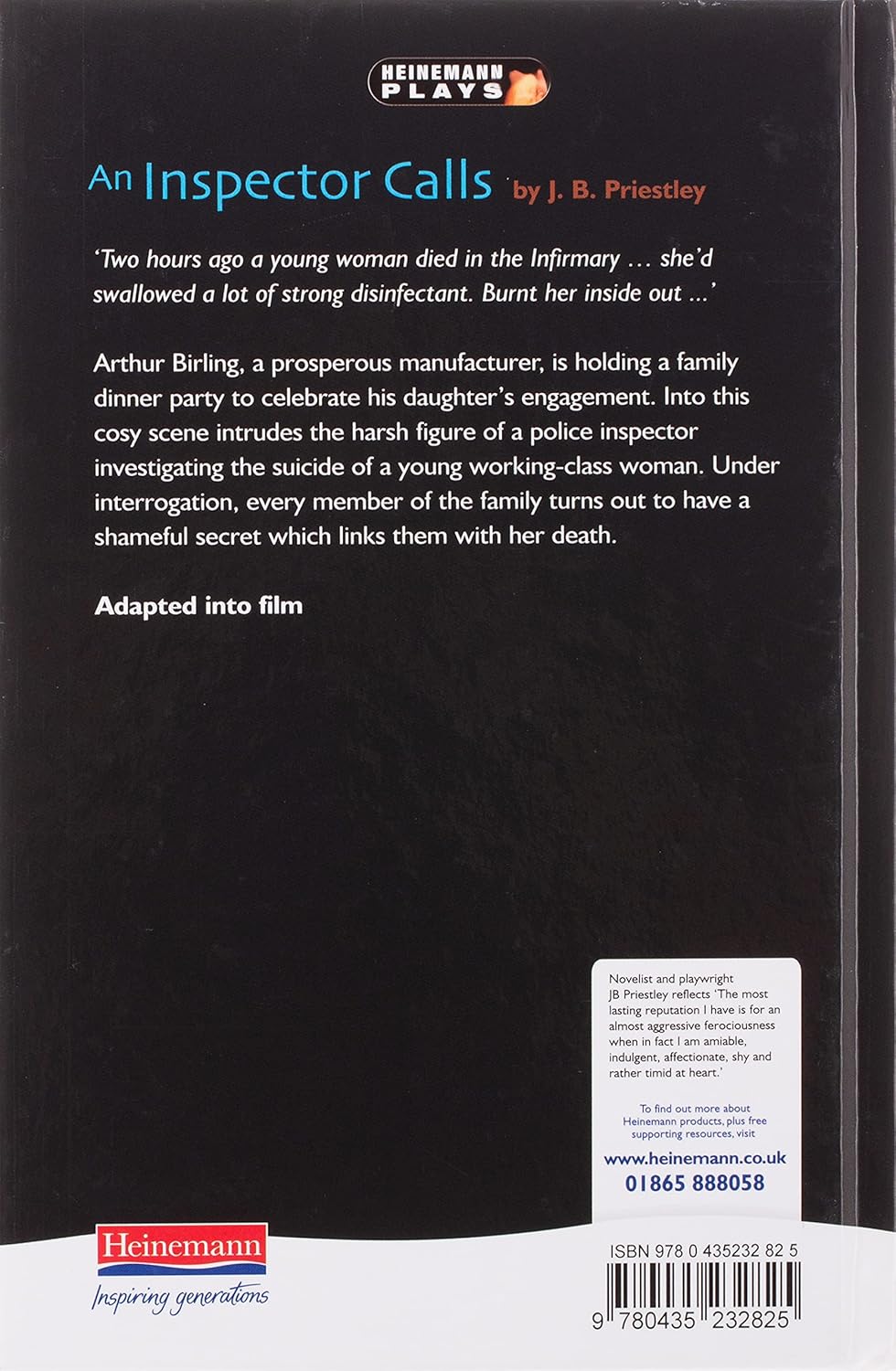 An Inspector Calls (Heinemann Plays For 14-16+) by J.B. Priestley. 