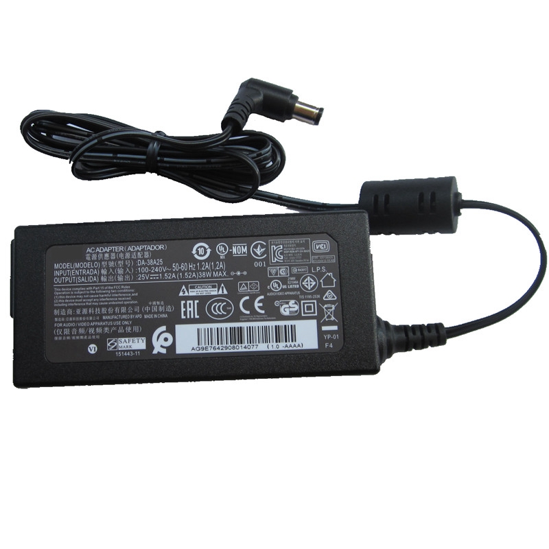 AC Adapter DC 25V 1.52A dla LG EAY64290801 NB3540 NB3730A SJ4 SH4 SOUND BAR ładowarka zasilająca Adapter DA-38A25 DYF-2430. 
