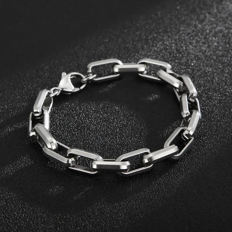 4-in-1 Alloy Mens Titanium Steel Magnetic Look Bracelet Waterproof Colorfast Stylish Accessory for Everyday Wear Men Bracelets. 