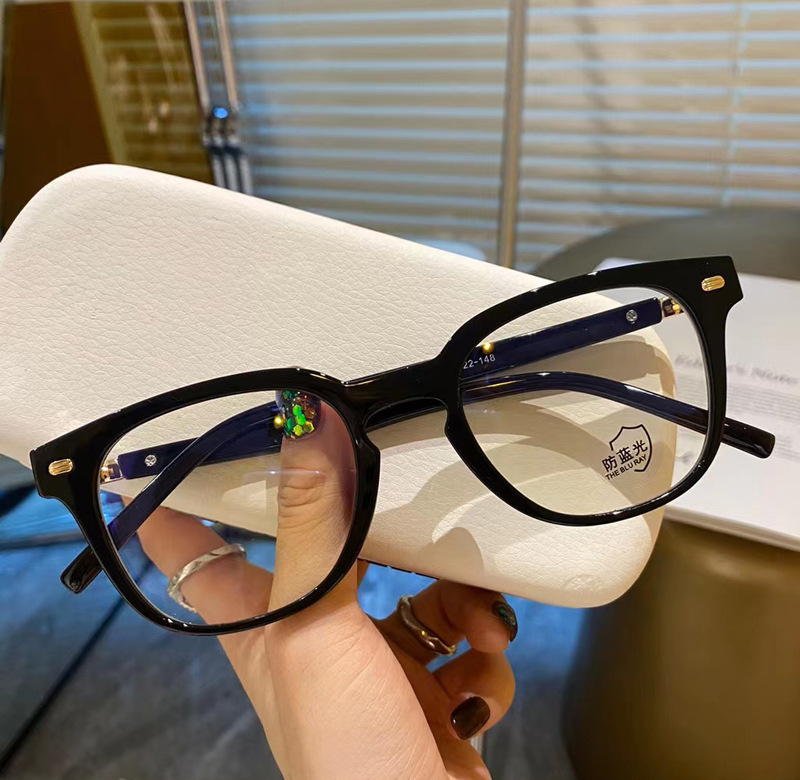 Internet celebrity anti-blue light anti-radiation glasses for women, Korean style trendy myopia glasses with prescription glasses frame, ultra-light full-frame glasses