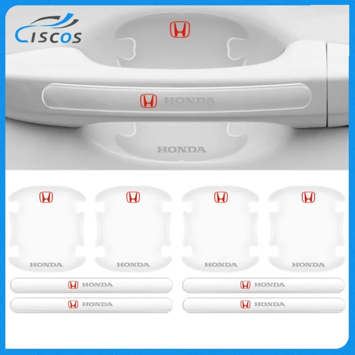 Silicon 8Pcs Transparent Car Door Handle Cup Anti Scratches Protective Film For Honda