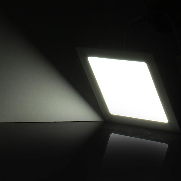 Dimmable 12W Square Ultra Thin Ceiling Energy-Saving LED Panel Light (Cool White). 