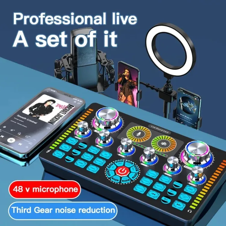 Q7 Sound Card Multiple Live Broadcast Modes for Professional Performance