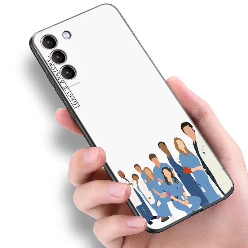 Greys Anatomy Doctors Nurses Black Case For Samsung S23 Ultra S22 S21 Plus S20 FE A13 A14 A23 A24 A25 A33 A34 A52S A53 A54 5G. 