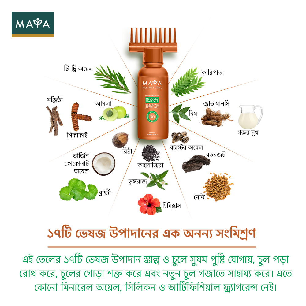 Maya All Natural Scalp & Hair Oil 100 ml. 