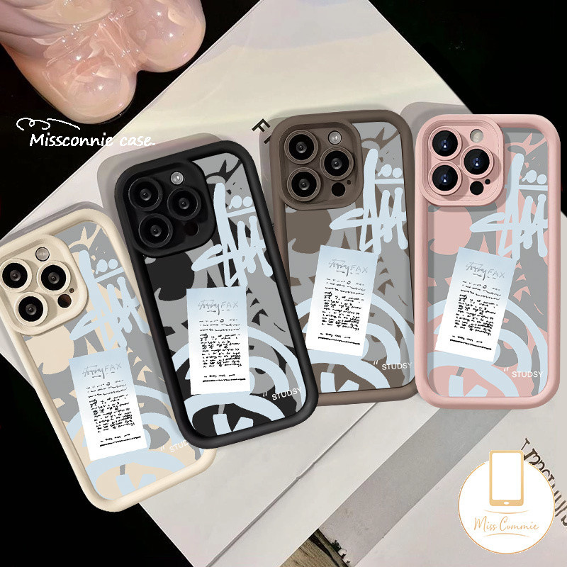 Trendy Brand Stussy Graffiti Phone Case For Redmi 12 A1 10A 9C 9 12C 13C A2 10C 9A 9T Note 11s 13 9 10s 8 12 10 11 Pro Max Mi 11 12 Lite Poco X5 C55 M3 Angel Eyes Soft Tpu Cover
