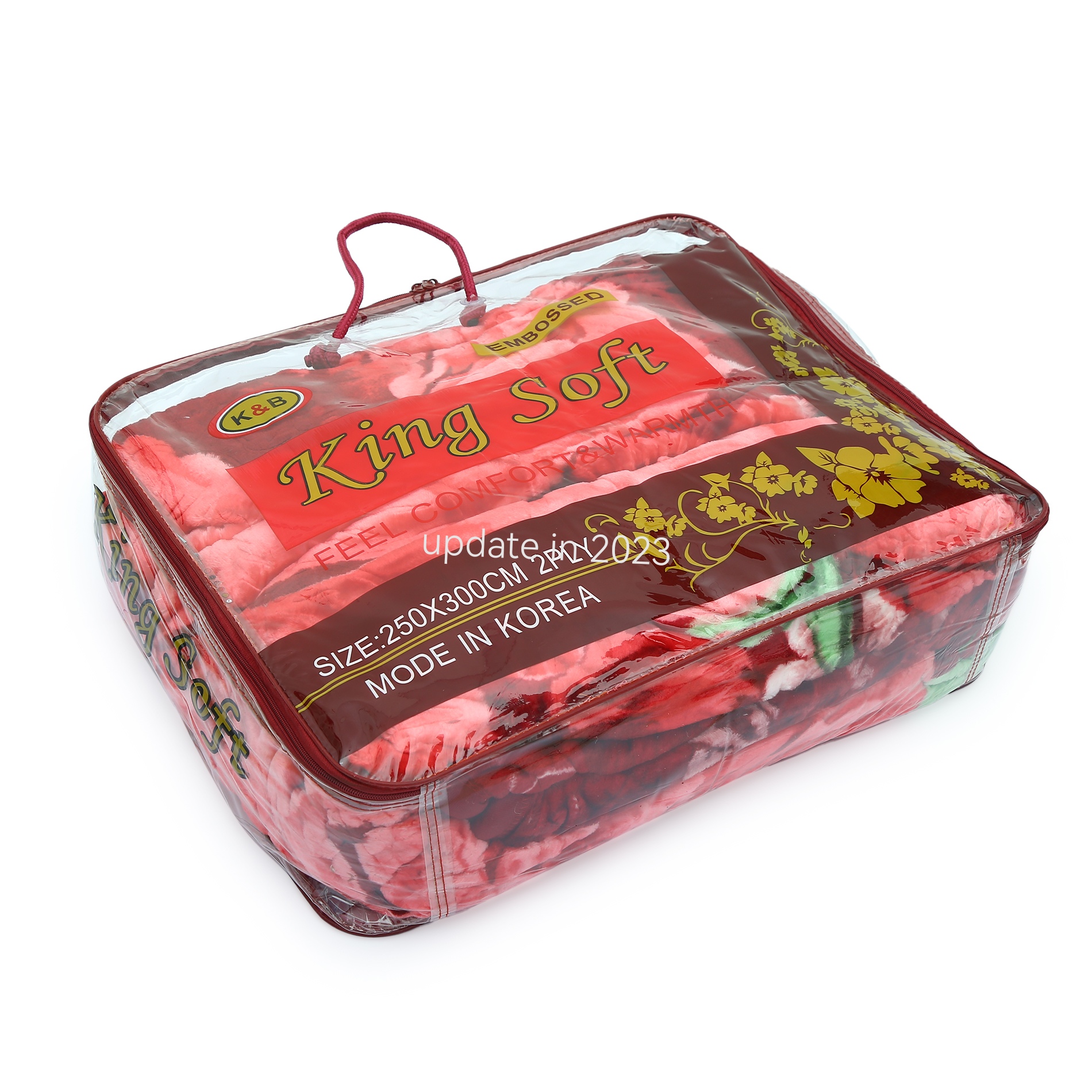 King soft double part king size blanket&gt;  full body embuss work premium quality blanket. 
