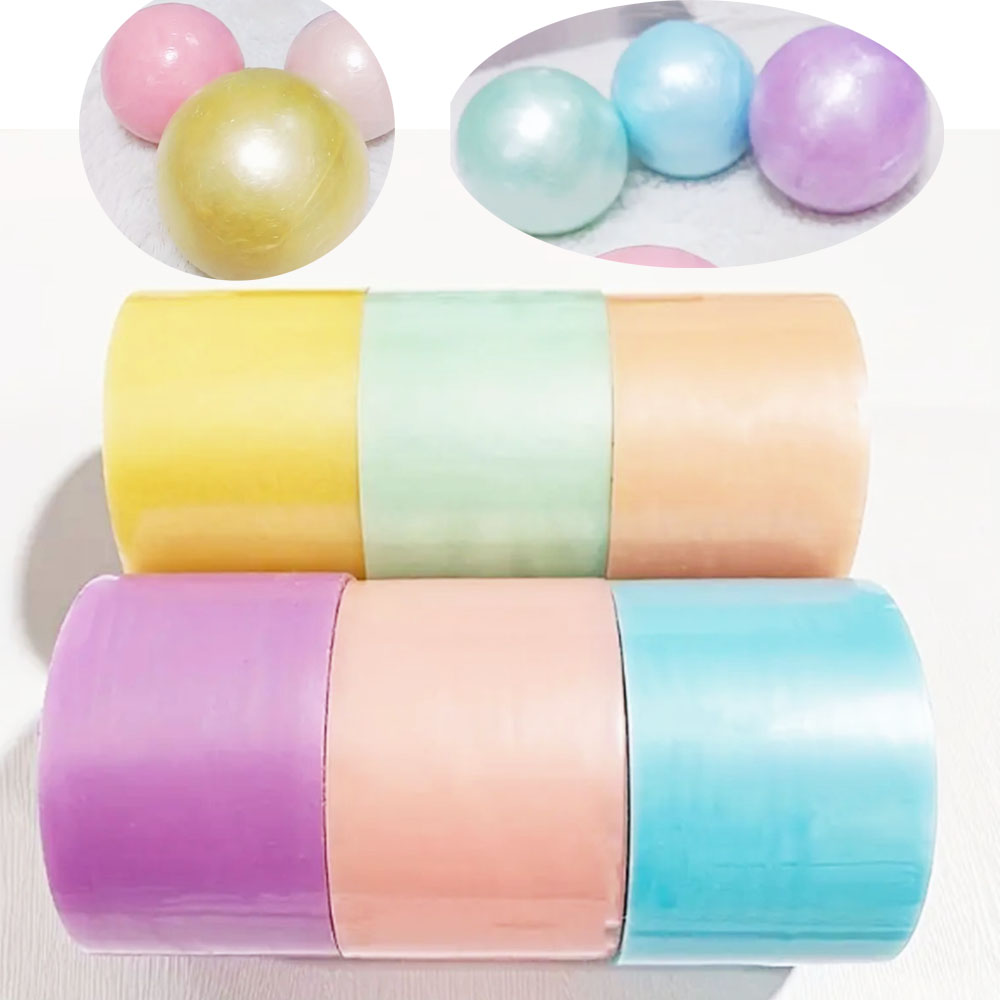 1pc Adhesive Tapes Sticky Ball Tape Colorful Stress Relaxing Duct Tape Toy Party Pearlescent Macaroon Tape