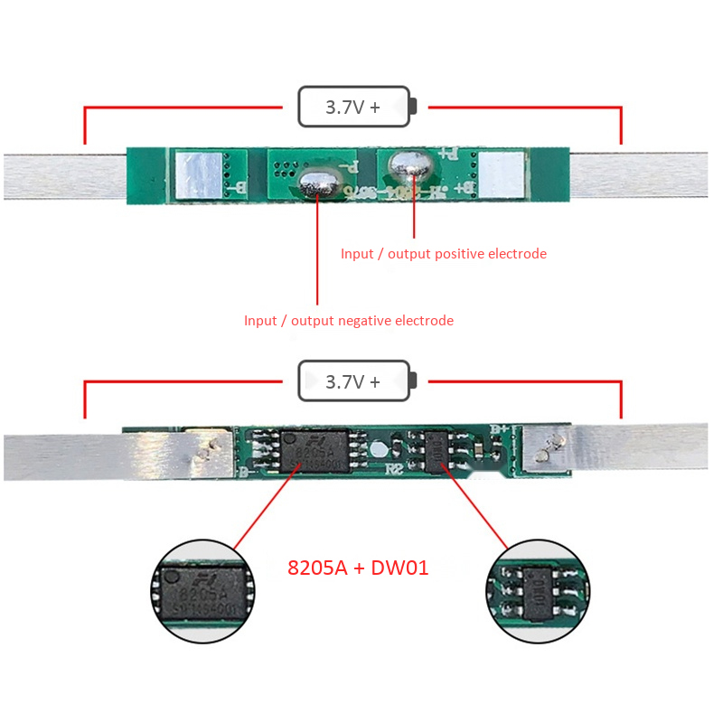 100Pcs 3A BMS Protection Board for 1S 3.7V 18650 Li-Ion Lithium. 